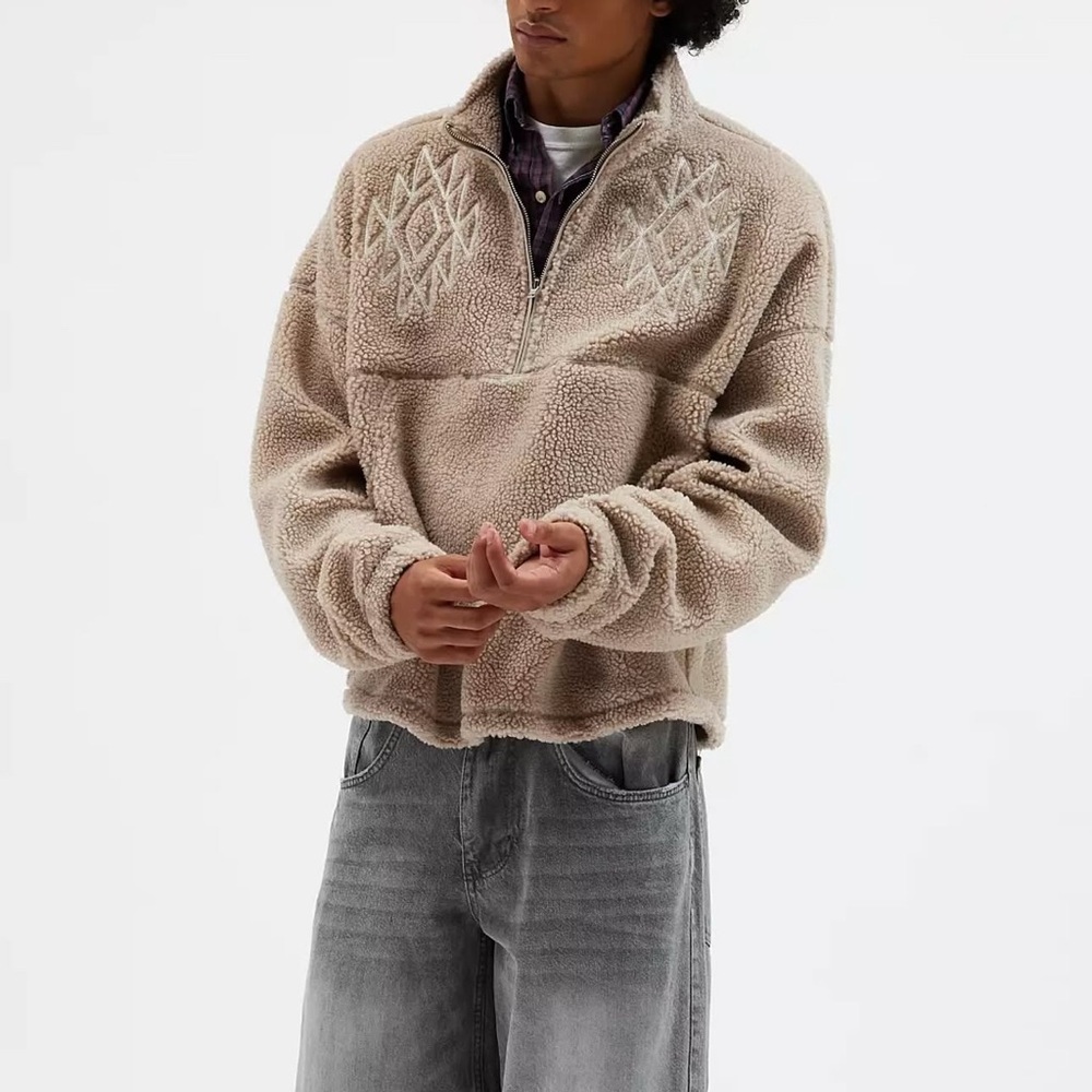 Scotty Chainstitch Fleece Half-zip Mock Neck Pullover - Unisex​​